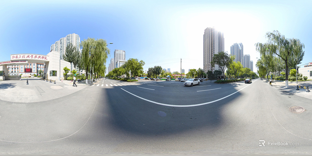 HDR city road traffic panorama texture