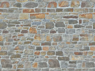 Grey-brown motley rubble brick for exterior wall texture (ID:ffaeh219394)