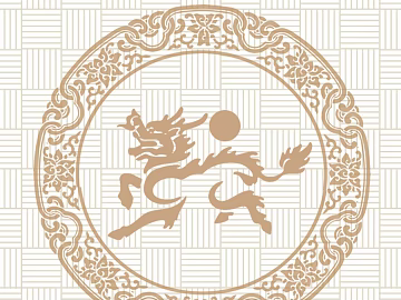 Rice Golden Chinese Kirin Pattern Wallpaper texture (ID:ffaeh355766)