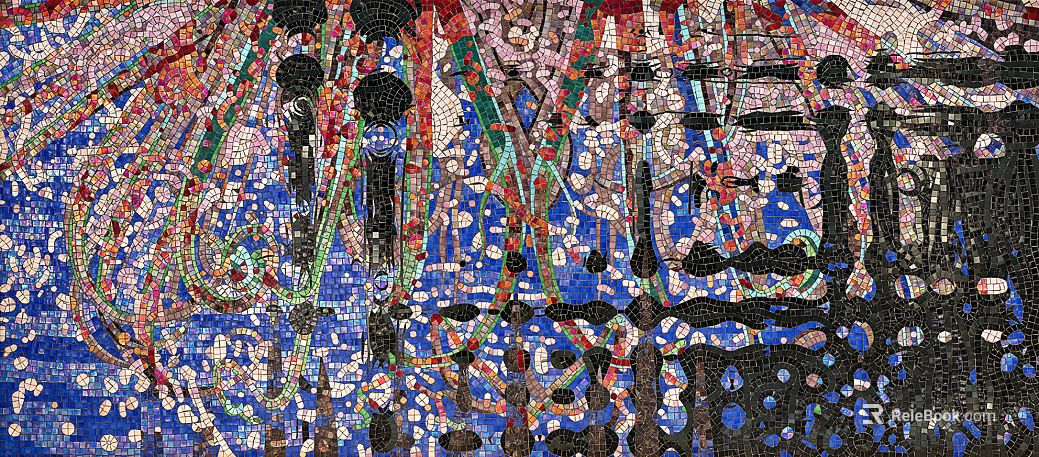 Abstract Color Art Mosaic texture