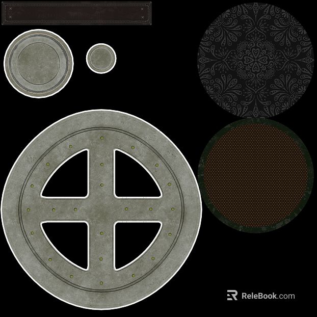 Deep gray industrial wind metal shield member texture