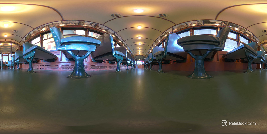 Indoor train carriage space HDR texture