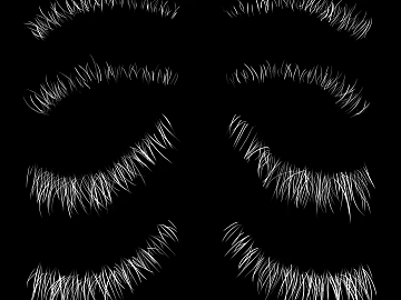 White eyelash eye facial features map texture (ID:ffaeh083986)