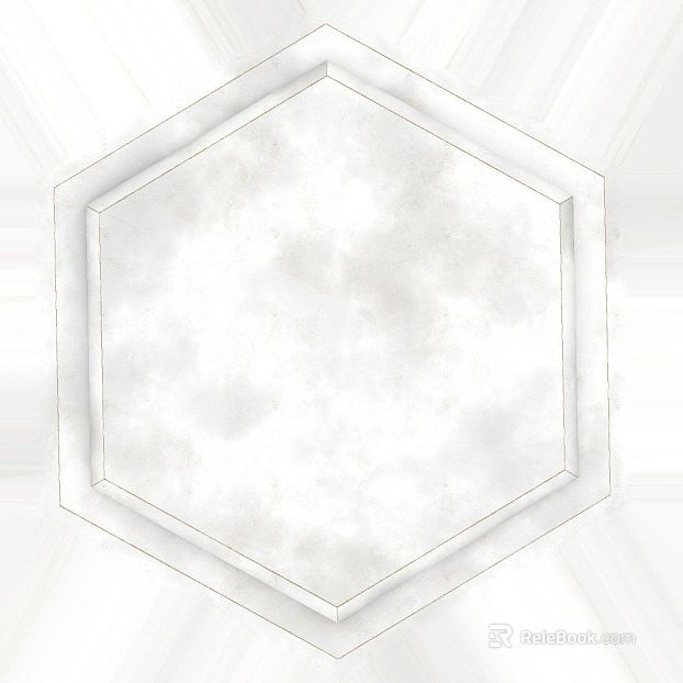 White Hexagon Marble Tile Wall Floor texture