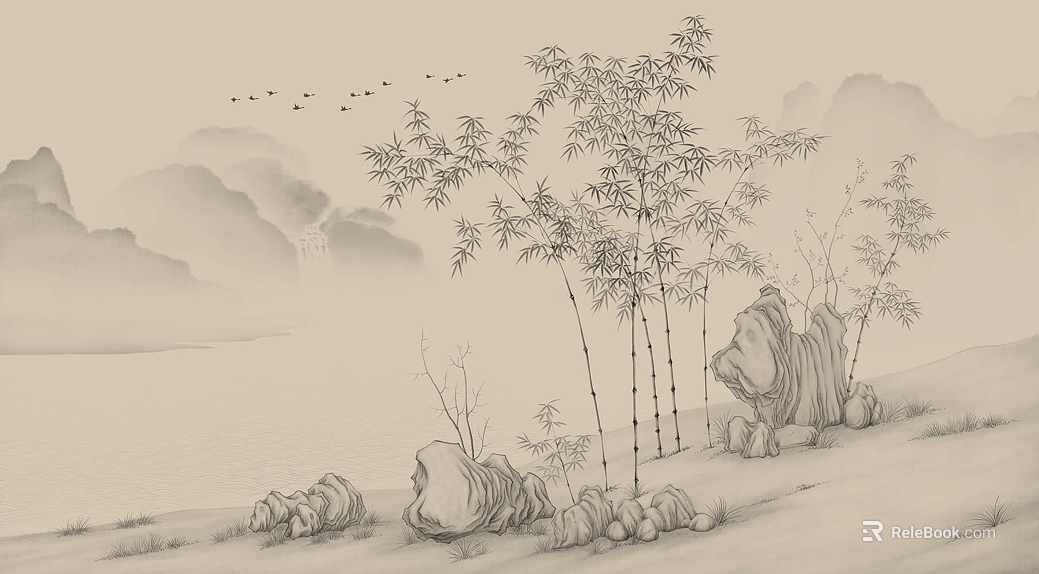 landscape painting texture