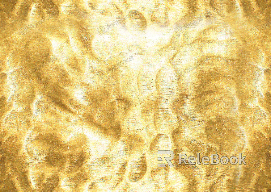 Textured surface featuring an intricate pattern of gold and silver foil, intertwining to create a luxurious, metallic design with a slight sheen, ideal for ornate decorations or high-end packaging.