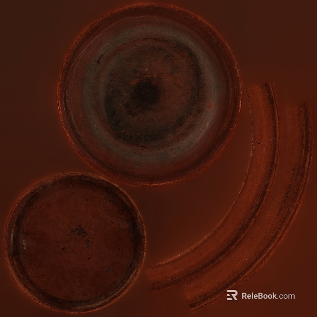 Red brown old clay plate texture