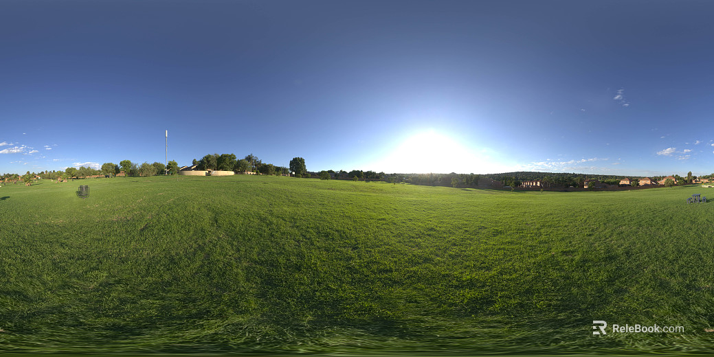 outdoor big lawn sunny day cloudless hdr texture