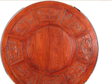 Red brown solid wood carved table top texture (ID:ffaeh237916)