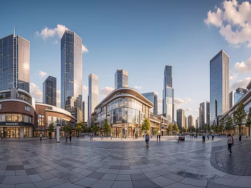 city commercial street day view city commercial street street view city commercial street shopping mall shopping mall street view commercial pedestrian street shopping mall texture (ID:ffaeh987467)