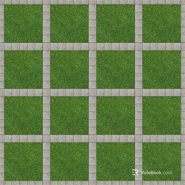 grass-planting brick texture