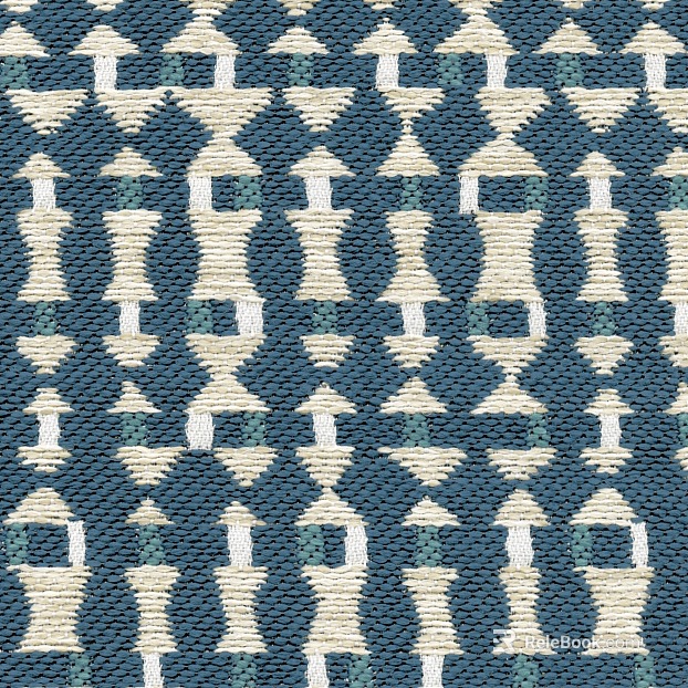 Blue and white geometric woven fabric soft fabric texture
