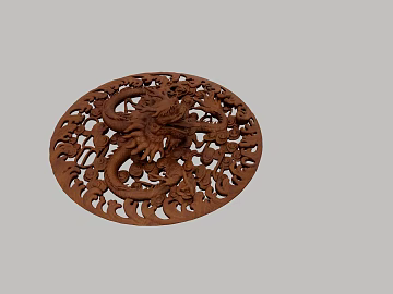 Chinese-style reddish brown wood carved porch decoration texture (ID:ffaeh357521)