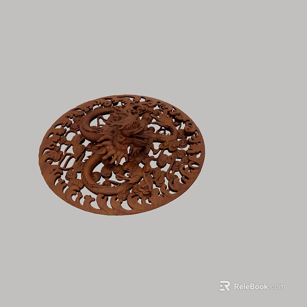 Chinese-style reddish brown wood carved porch decoration texture