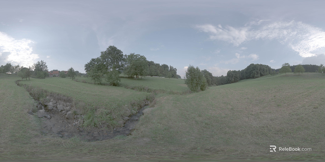 Outdoor landscape lawn cloudy HDR texture