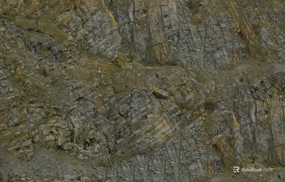 Grayish Yellow Rock Outdoor Mountain Wall texture