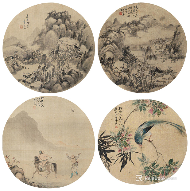 circle frame painting texture