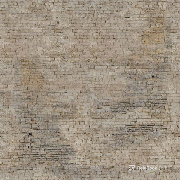 Light gray old brick wall building exterior wall texture