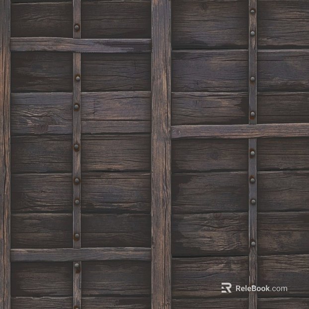 Dark brown vintage old wooden door plate texture