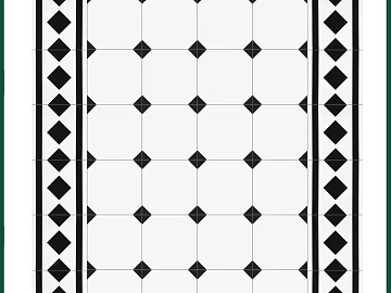 Black and white geometric tile floor paving texture (ID:ffaeh885039)