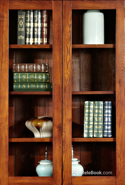 Cabinet creamy-white cabinet wood grain texture