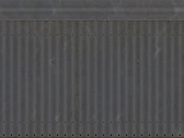 Silver gray corrugated metal factory exterior wall texture (ID:ffaeh014046)