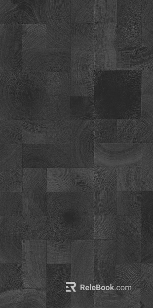 Black annual ring wood grain brick texture
