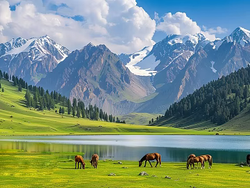 Horse Ranch Lake Snow Mountain texture (ID:ffach626738)