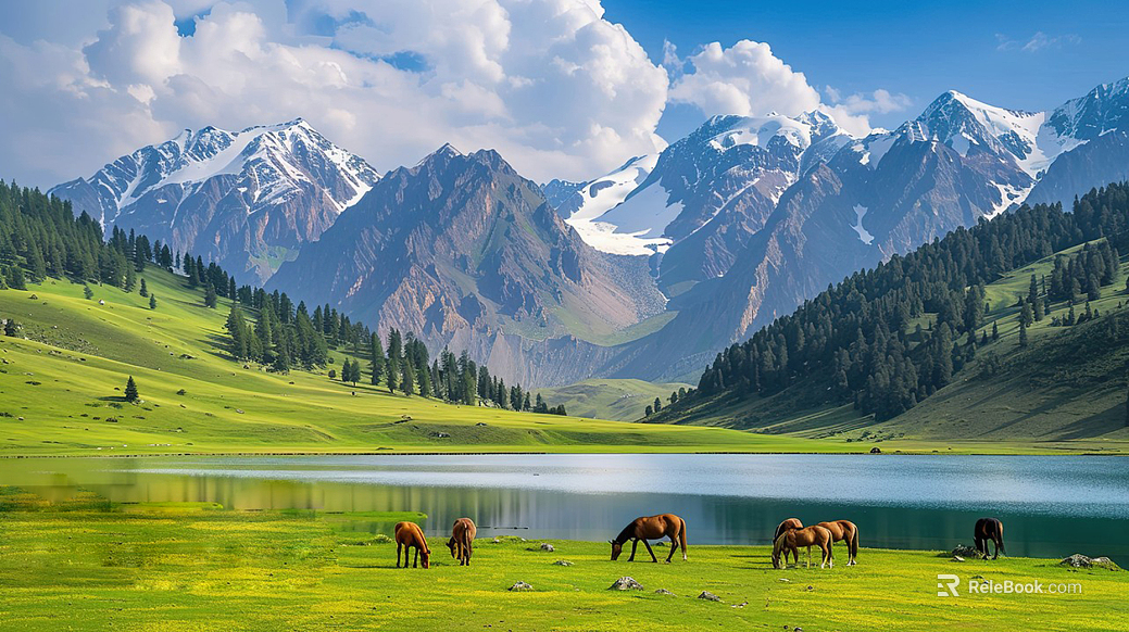 Horse Ranch Lake Snow Mountain texture