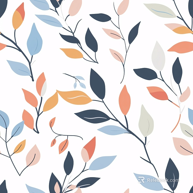 Simple leaf wallpaper design texture