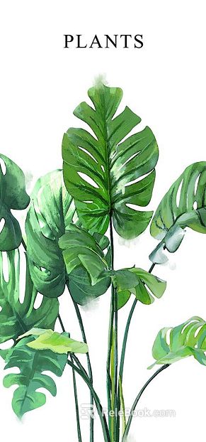 Plant painting texture