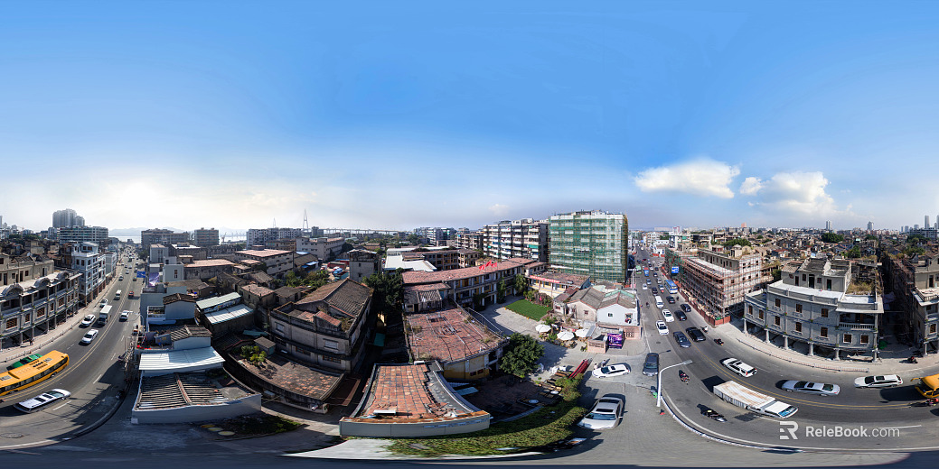 HDR urban ecological greening panorama texture