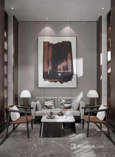 New Chinese abstract painting living room decorative painting texture
