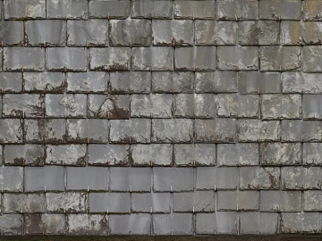 brick wall exterior wall brick gray 3d model