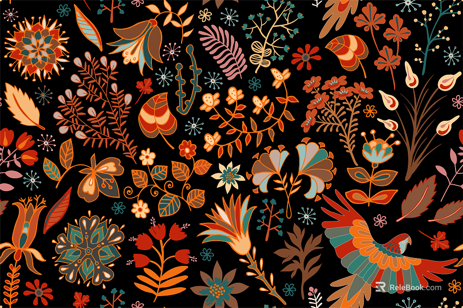 Pattern ethnic style Paisley texture