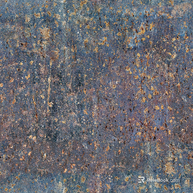 Dressed rusty stainless steel sheet metal texture