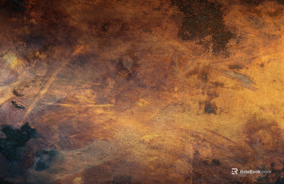 Retro brown gold old metal decorative surface texture