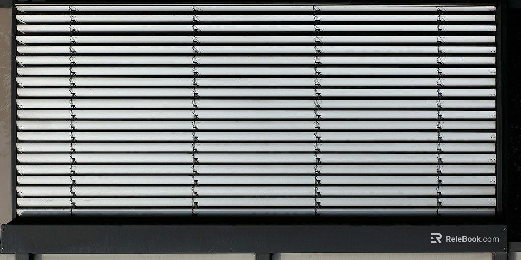 gray metal blinds indoor shading texture