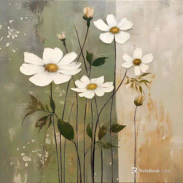 Plant painting texture