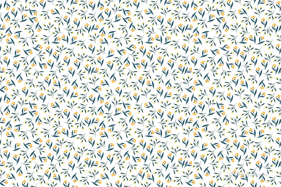 Even grain literary fresh floral plant pattern background mural texture