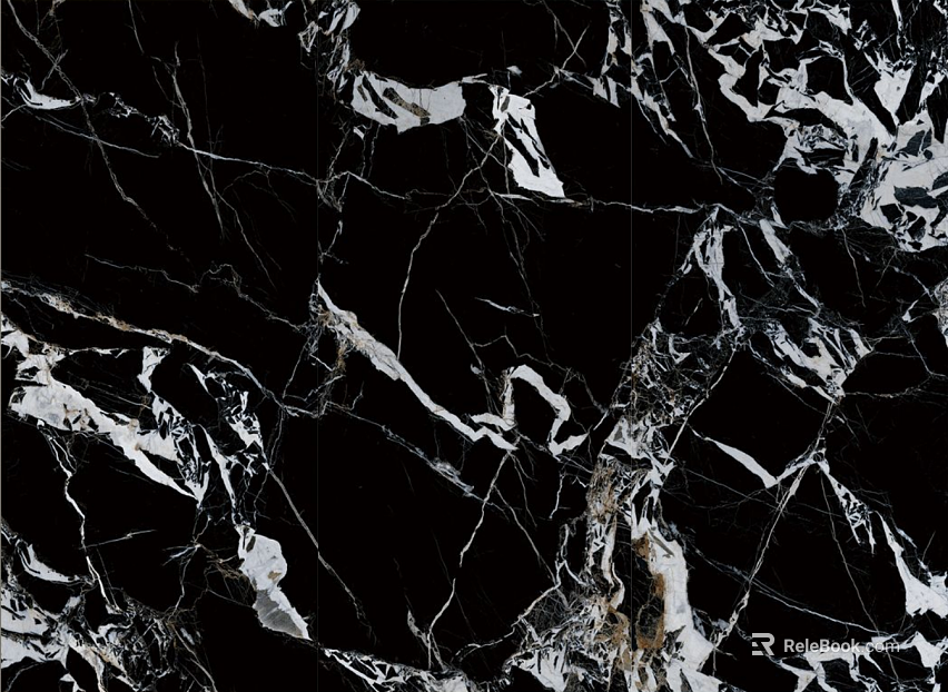 High grade black and white root marble texture
