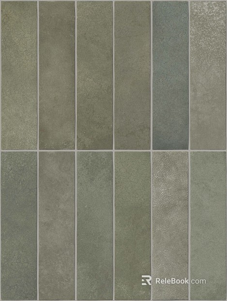 Retro Green Strip Brick texture
