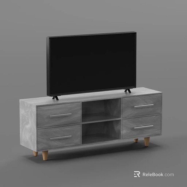 Grey Wood Grain TV Cabinet Living Room Furniture texture