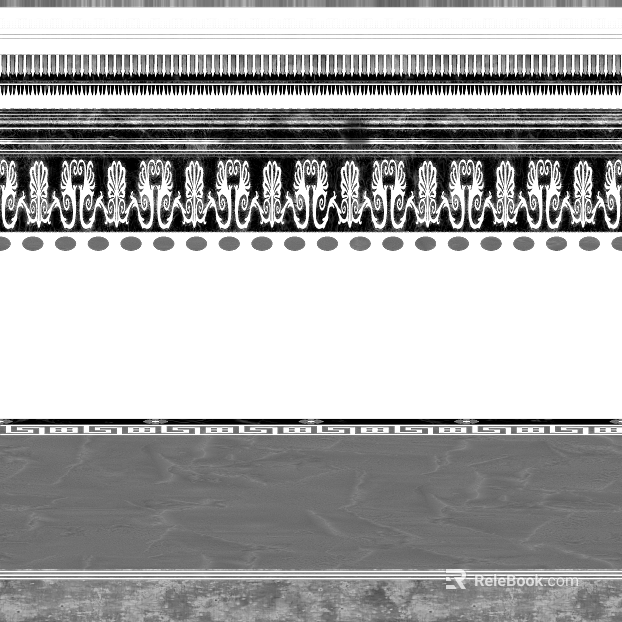 Black and white European stone waist line texture