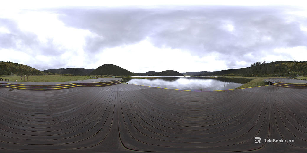 Park hydrophilic platform daytime cloudy HDR texture