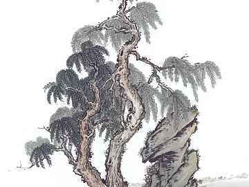 Ancient Tree Decorative Painting texture (ID:ffabf6621)