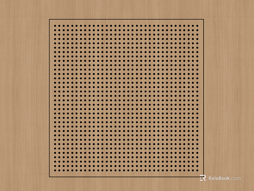 Sound Absorbing Board Wood Color Orifice Plate texture
