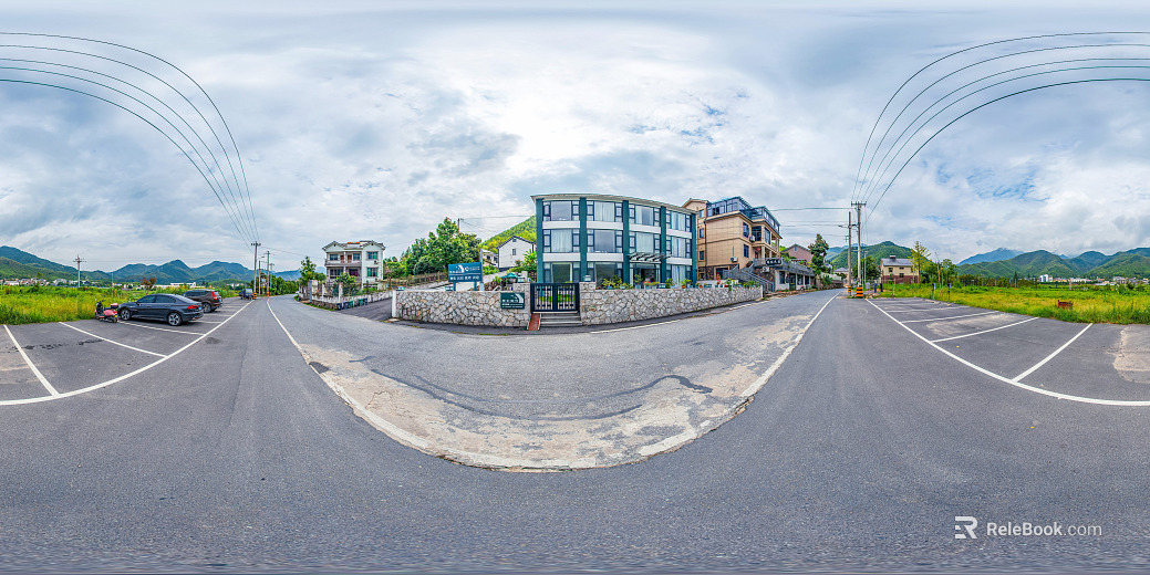HDR Rural Township Panorama texture