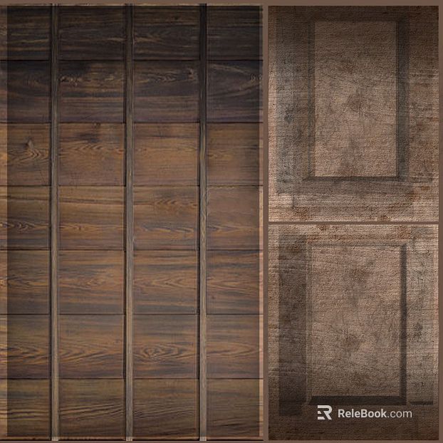 Deep Brown Carbon Burned Wood Wall Panel Background Wall texture