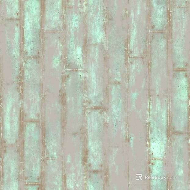 Green gray old metal plate wall decoration texture
